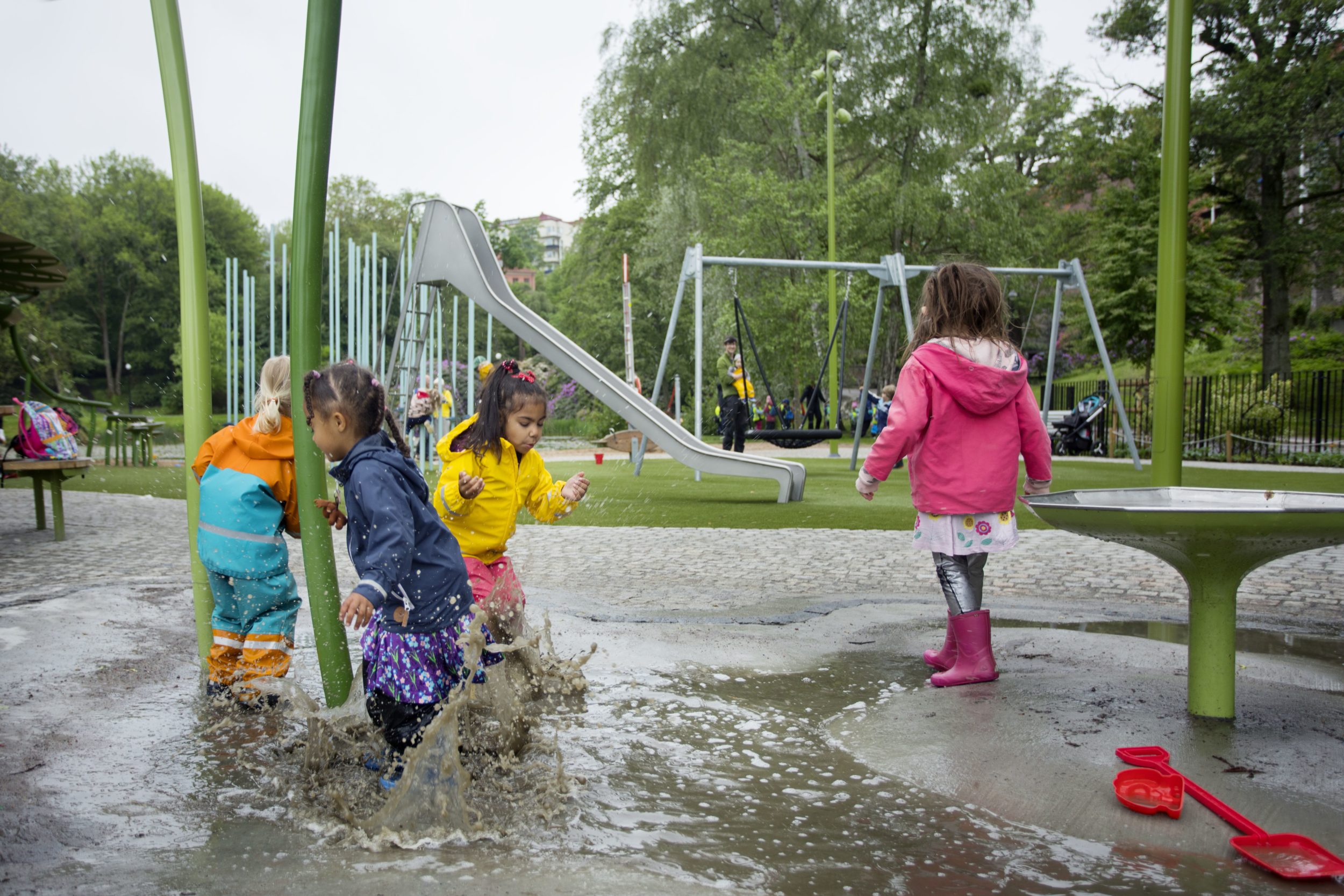 The rain playground in the park Renströmsparken.