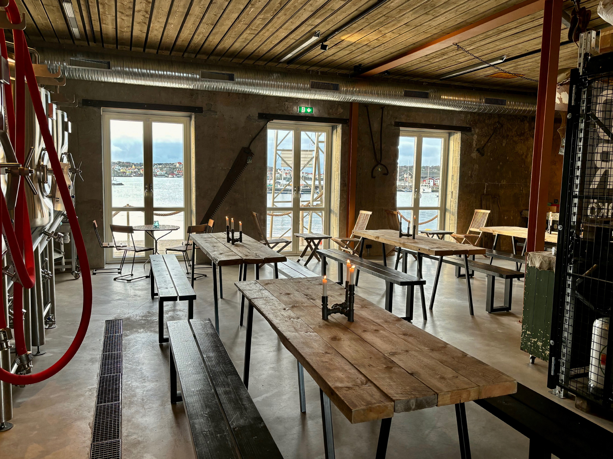 Interiör på bryggeriet Barlind Beer på Björkö i Göteborg.