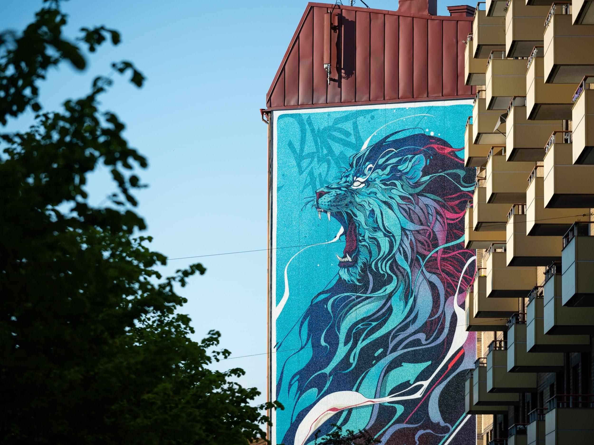 SWEDEN: Streetart Gothenburg - Kyrkbyn - Sunnerviksgatan 38 - Artscape GBG  400 - SCEB & Jättesten Skola Pupils