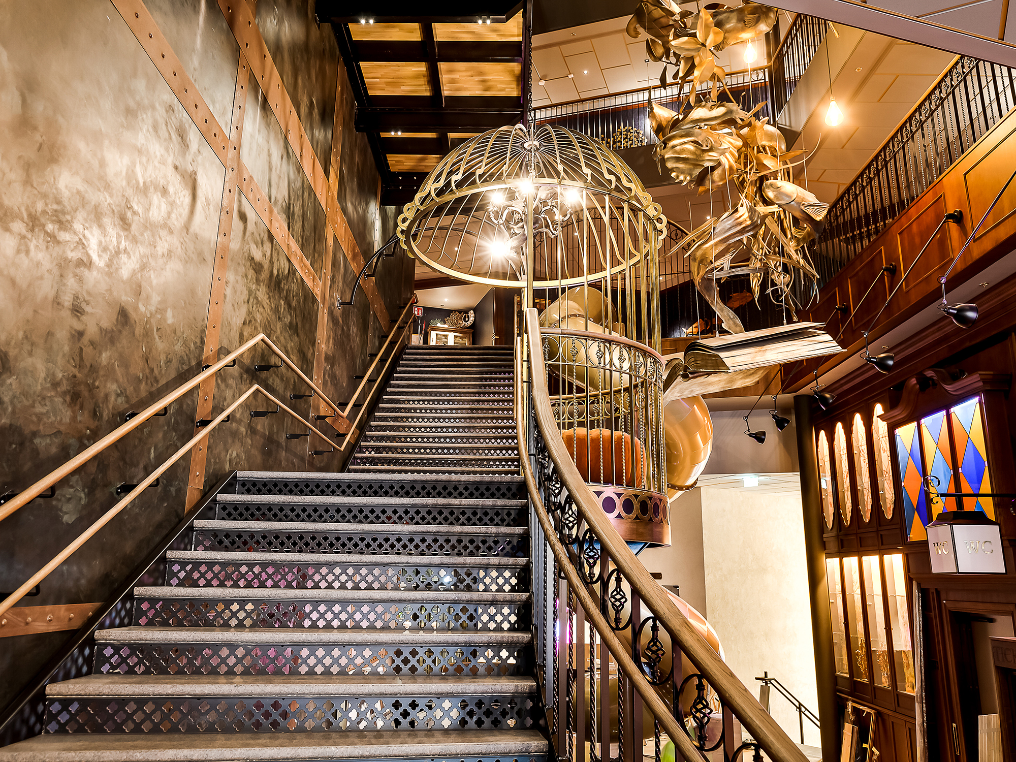 The stairwell at the Liseberg Grand Curiosa hotel in Gothenburg.