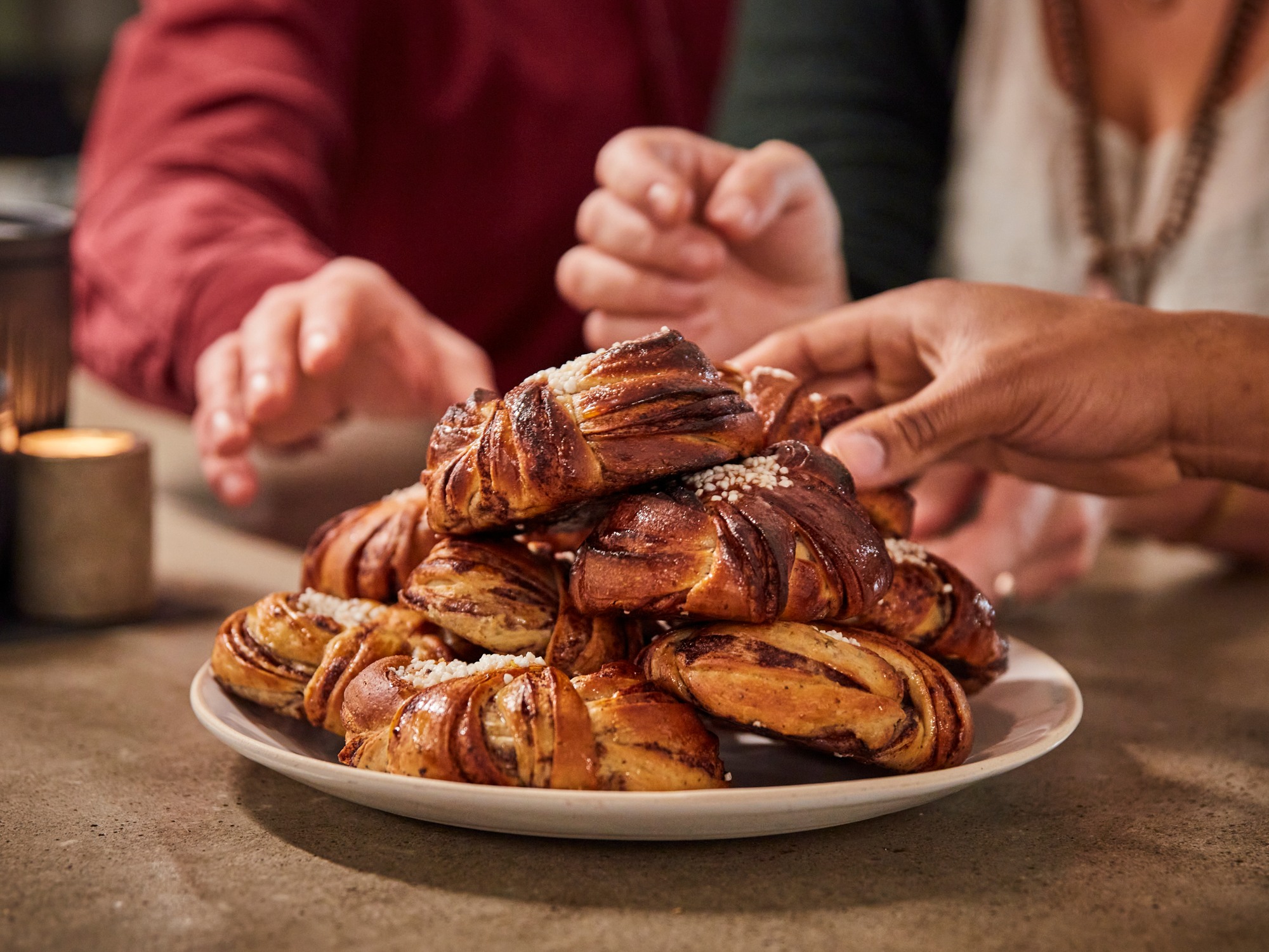 Cinnamon buns at Da Matteo.